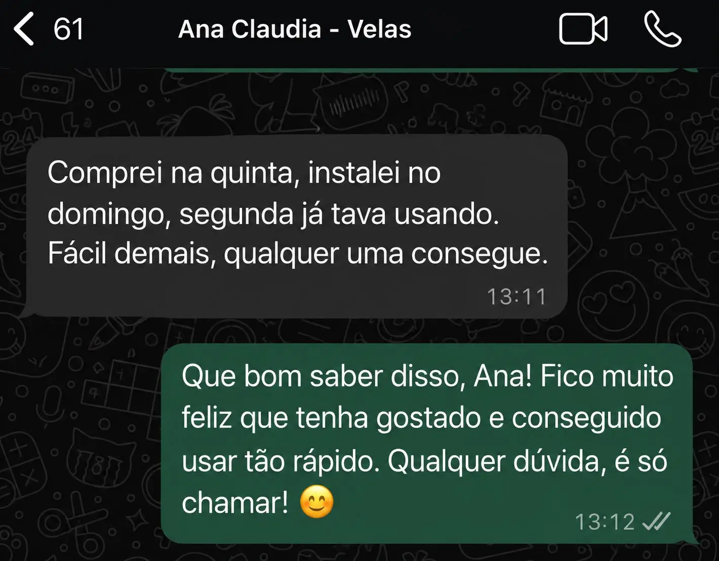 Depoimento Ana Claudia - Velas